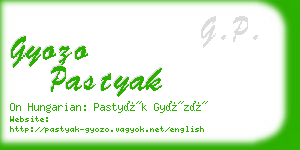 gyozo pastyak business card